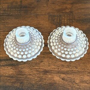 Vintage Glass Candle Holders